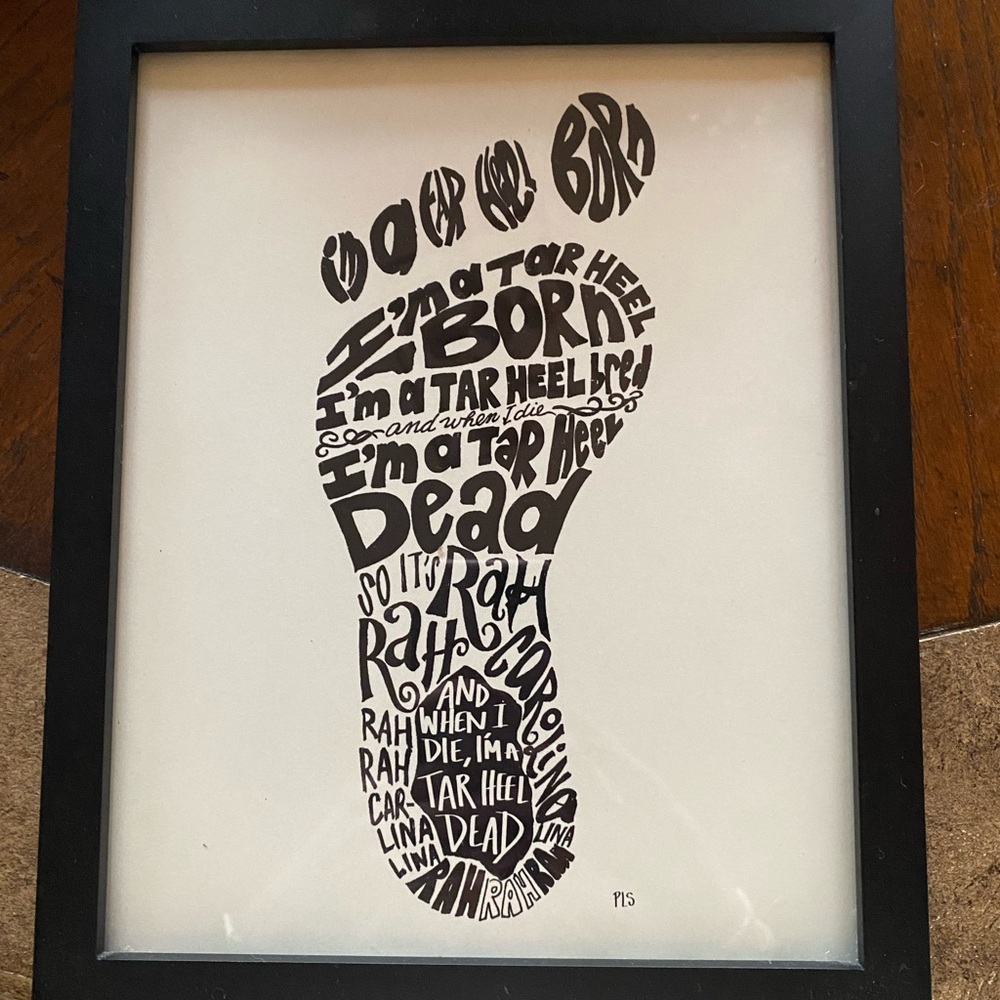 Black and White Footprint Art Print